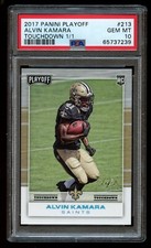 2017 Panini Playoff Alvin Kamara 1/1 Rookie PSA 10 Gem Mint Touchdown RC #213