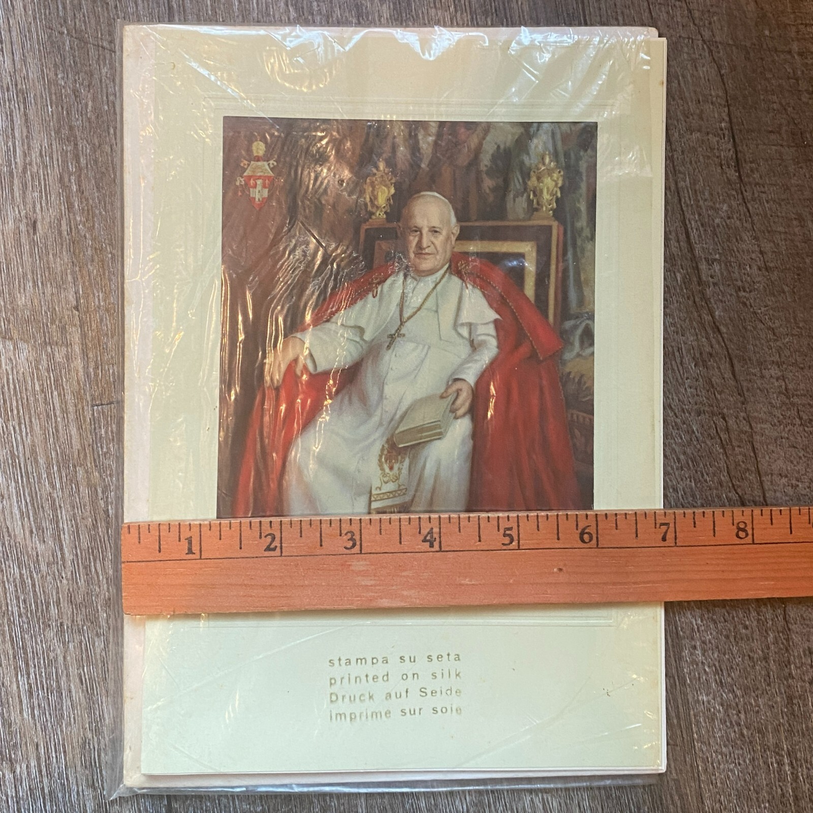 Vintage Pope John XXIII Paper Card on Silk Souvenir Vatican Catholic Ephemera eBay