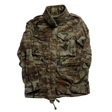 Ralph Lauren Denim & Supply Camo Military Jacket Army Usa Flag Distressed Parka