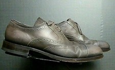 Men's Donald Pliner Spain "ZINDEL" Brown Leather Cap-Toe Oxford Sz 9M MINTY!
