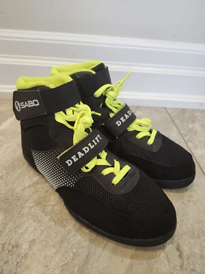 Sabo Deadlift Powerlifting Shoes Black Lime Size 36 , 5.5 US Womans