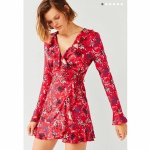 urban outfitters floral wrap dress