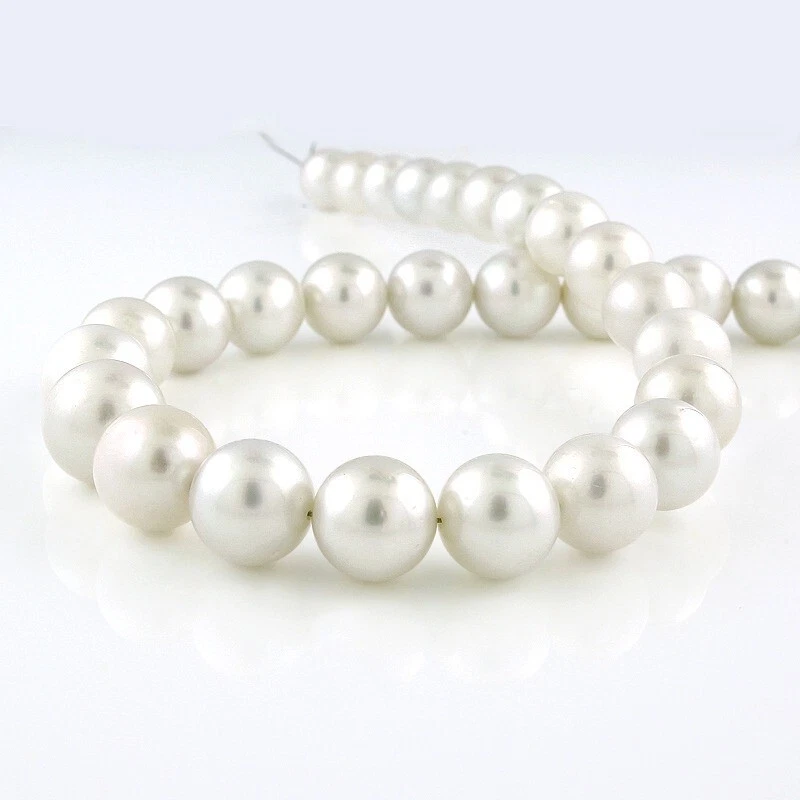 Südseeperlen-kette Südseeperlcollier Argento Bianco 10 - 13 MM Australia Nuovo - Immagine 4 di 4