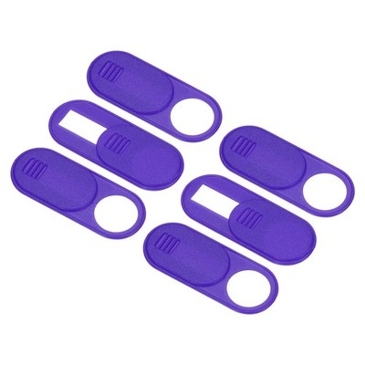 6Pcs 1.1'' x 0.43'' Computer Camera Cover Slide Thin Camera Blocker, Purple