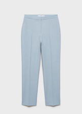 Mango Straight Suit Trousers- SKy Blue Size 6