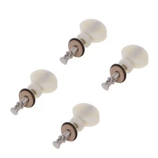 New White 4Pcs Ukulele Strings Tuning Pegs Pin Machines Tuners Friction Ukelele