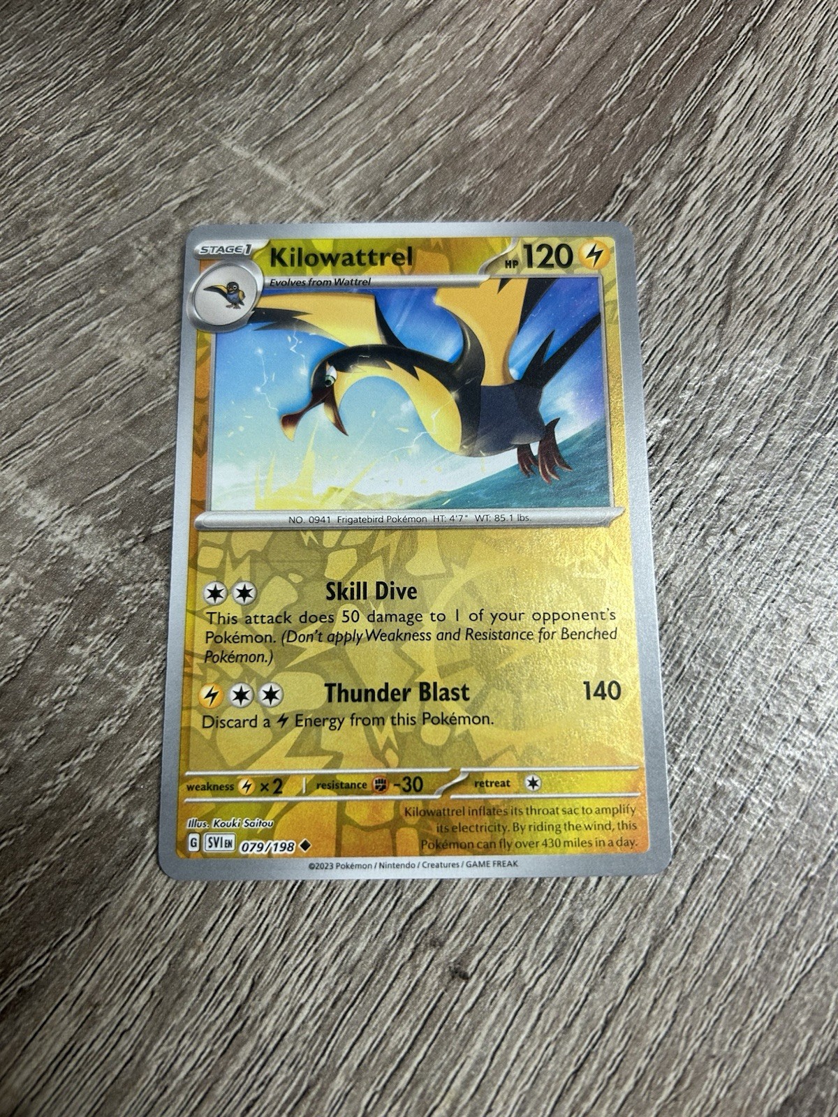 “Kilowattrel” Pokemon Card