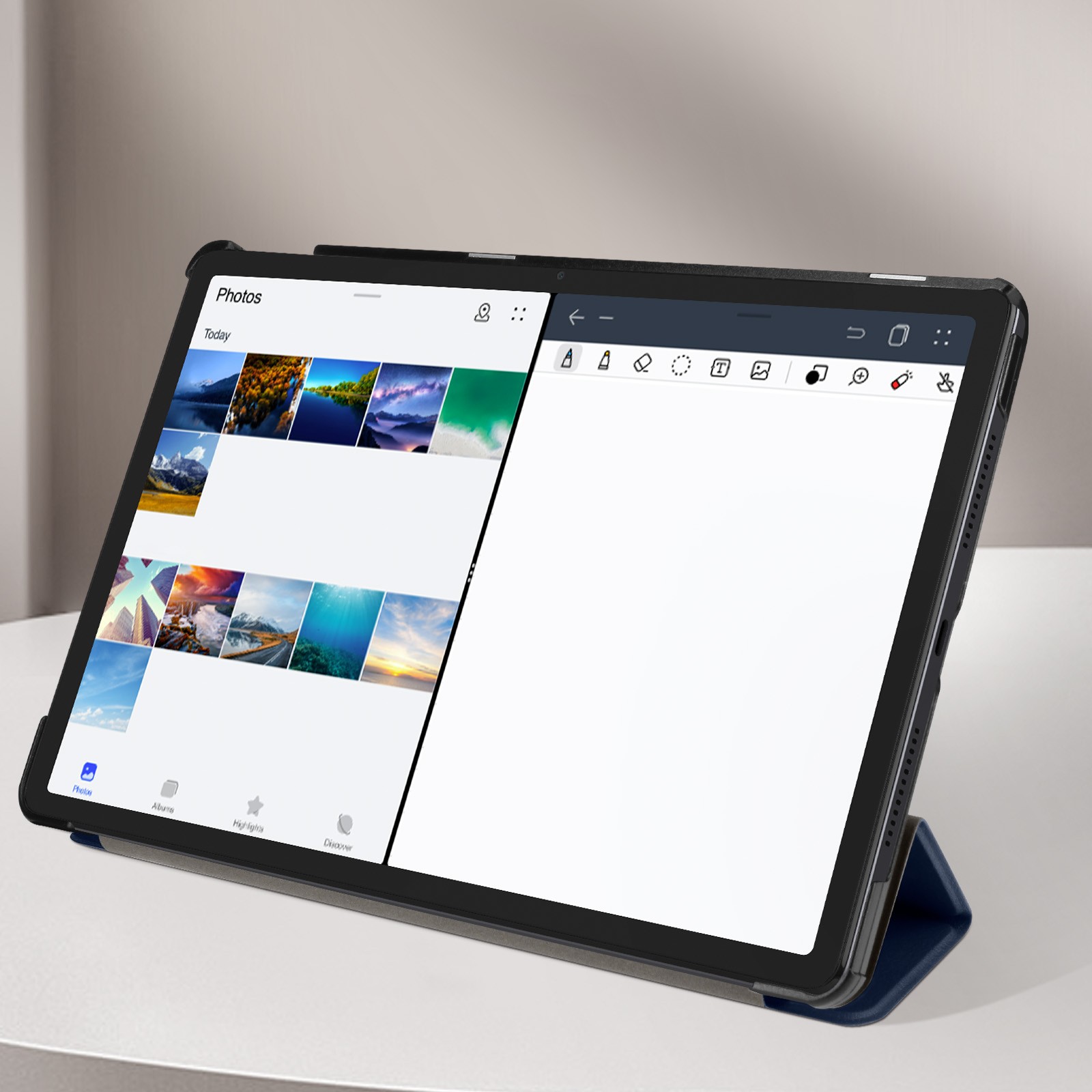 Housse Tab M11 à Rabat Modulable Convertible en Support Bureau - 3