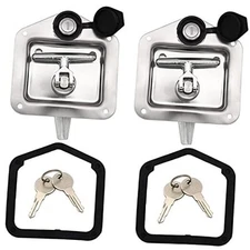 T-Handle Latch,2 Truck Tool Box Latch Stainless Lock Replacement Handle with 4 