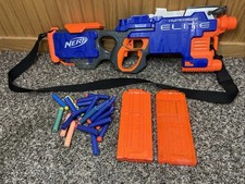 NERF N-Strike Elite HyperFire Blaster w/ (2) 12 Round Clips, (24) Darts.  Teated