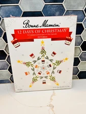 Bonne Maman Advent Calendar, 2023 Limited Edition 12 Mini Jams Spreads Christmas