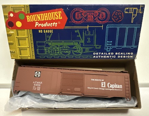 Kit de coche caja puerta única Roundhouse escala HO ATSF Santa Fe 50' #64016 | Zustand: New