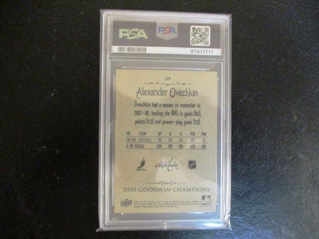 2009 Upper Deck Goodwin Champions Alexander Ovechkin #34 PSA 10 view 2