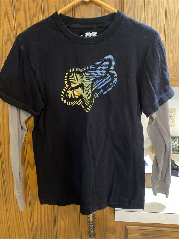 Fox Long Sleeve Shirt Size Large Youth Black
