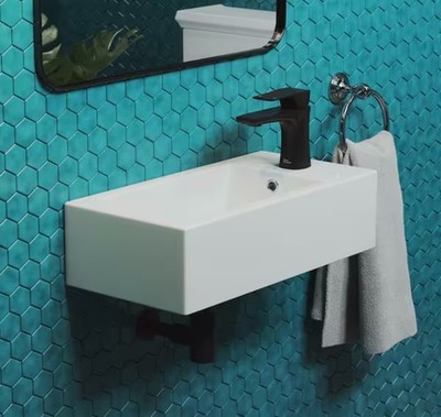 Swiss Madison VOLTAIRE 19.5'' Right Side Faucet Wall-Mount Vessel Sink ~ White