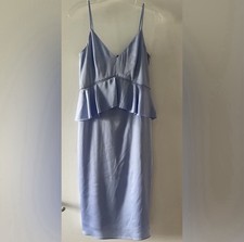 Banana Republic Women’s Strappy Peplum Tier Ruffle Midi Dress Size 4