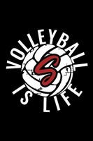 Volleyball Notizbuch 6X9, Personalisiert, S Monogram, 150 Seiten, Journal