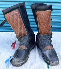 Vintage Alpinestars Hi Point Motocross Motorcycle Racing Boots Leather 10.5