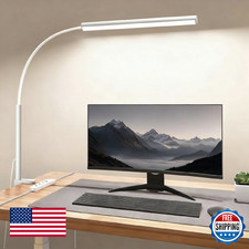 fuaoddda LED Schreibtischlampe mit Klemme, Augenschutz Clip on Schreibtischlampe, 5 Modi 10