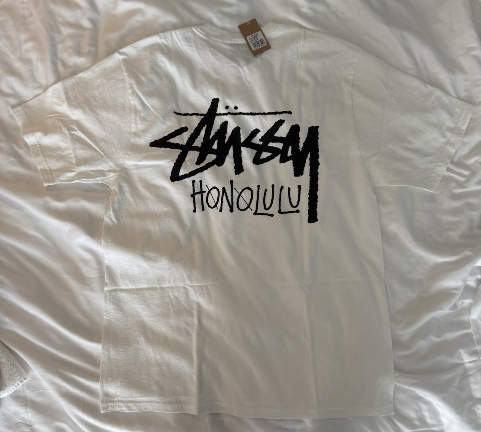 Stussy unisex large White Honolulu Stussy T-shirt Brand New