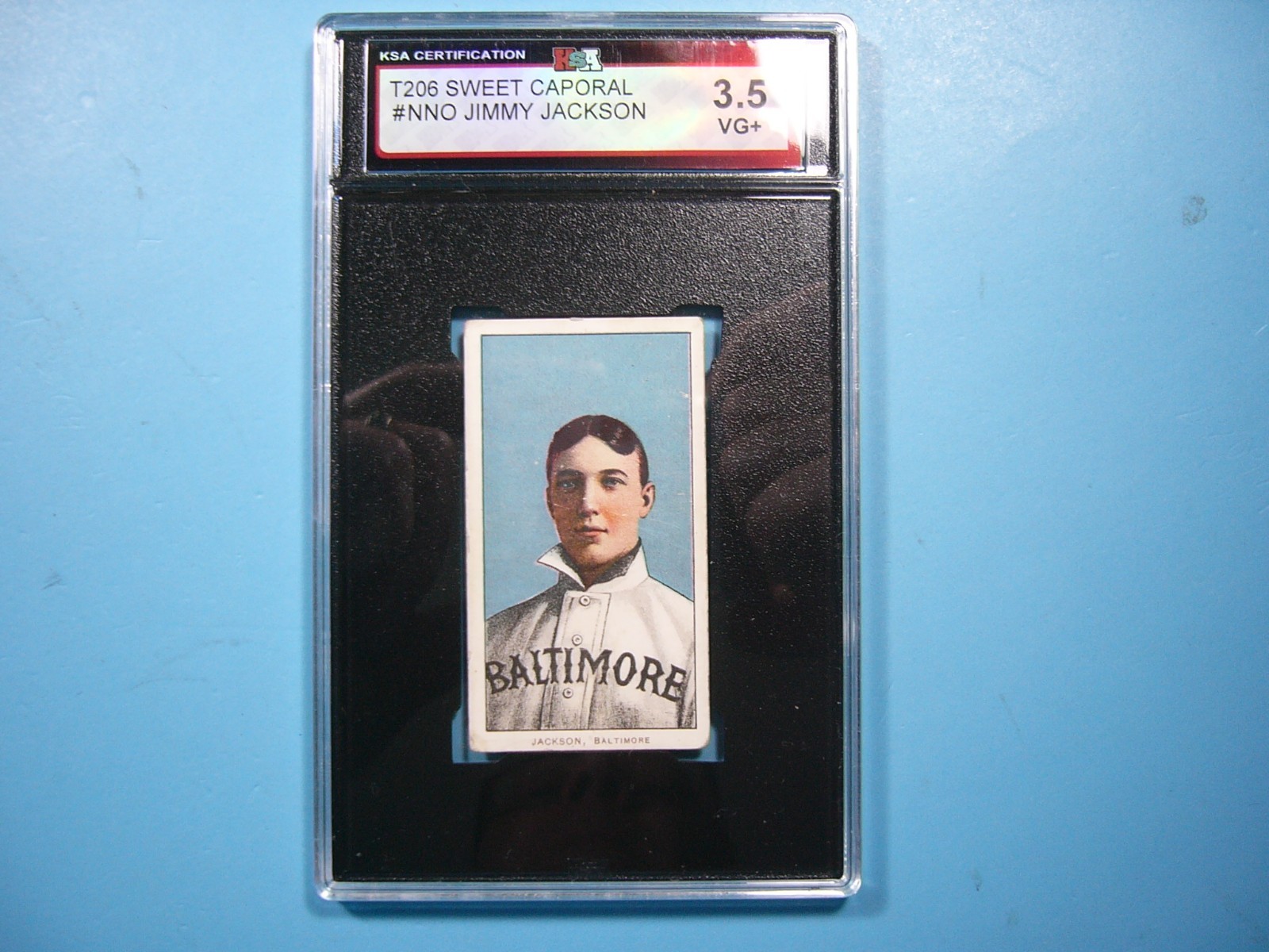 1909 T206 SWEET CAPORAL BASEBALL CARD #NNO JIMMY JACKSON KSA 3.5 VG+ 1909/11 GL
