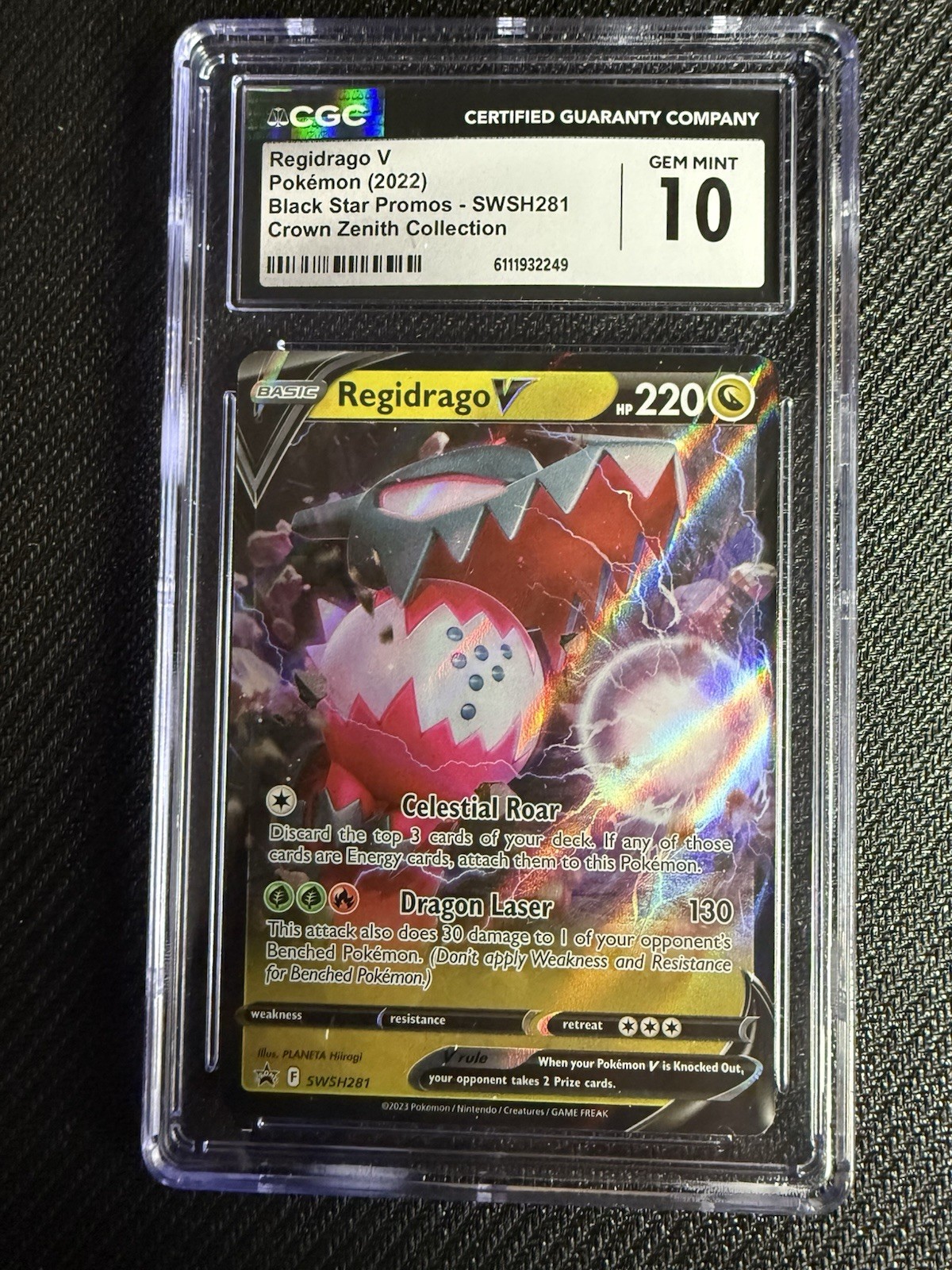 Regidrago V SWSH281 Black Star Promo Crown Zenith Pokemon TCG CGC 10