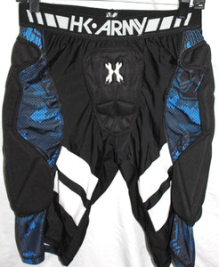 NEW HK Army Crash Padded Paintball Slider Shorts - Black/Blue - L/XL