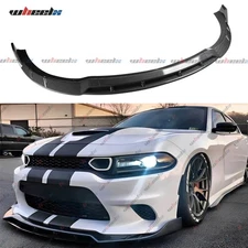Carbon Fiber SRT-Style For Dodge Charger 15-23 Front Bumper Lip Splitter Spoiler