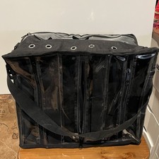 Crochet Tote Knitting Bag Organizer for Yarn Storage Black