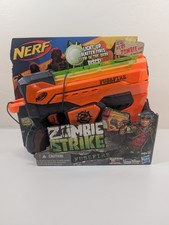 NERF Gun Zombie Strike FuseFire Light Blaster Glow In The Dark X5 Discs