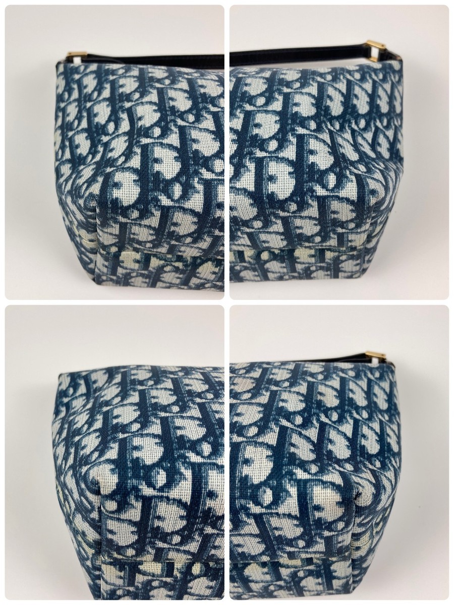 Auth Christian Dior 2002 Trotter Vanity Accessory Pouch Mini Hand