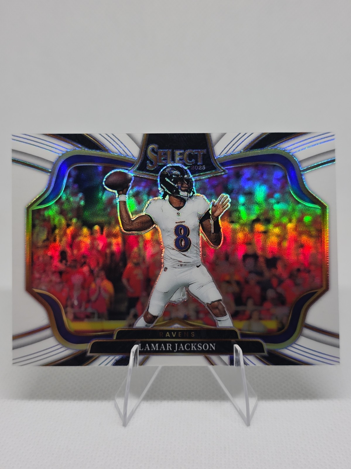 2025 Panini Select - Field Level Lamar Jackson #461 White Prizm 01/35