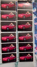 Vintage Barbie Stickers Lot Of 12 Stickers Barbie In Pink Porsche Off Of A Roll