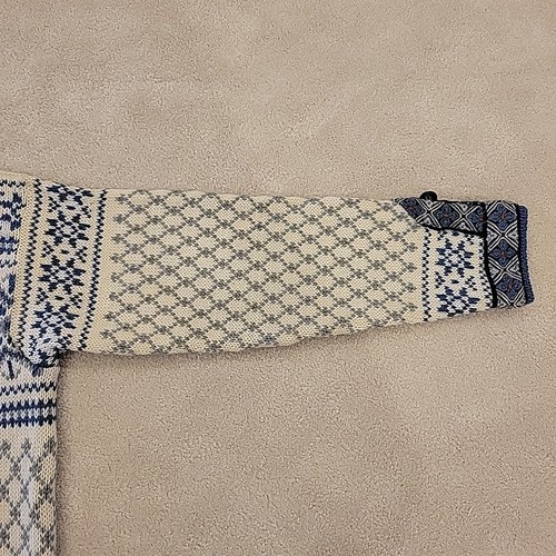 Dale of Norway Classic Nordic 100% Wool Cardigan Sweater - Blue - Men's Size 42 - Picture 13 of 24