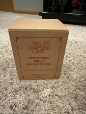 The Pampered Chef Stoneware Bread Baking Crock With Box—new