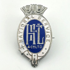 WW2 H.F.L. & Co Ltd National Service Enamel Pin Badge On War Service Fattorini