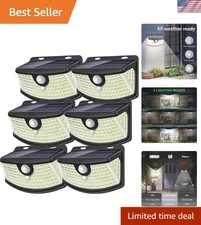 High-Performance Solar Motion Sensor Lights, 120 LEDs, Effortless Installation