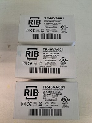 Lot of 3 Functional Devices TR40VA001  40VA Class 2 control transformer  NEW