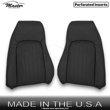 2000-2002 For Chevrolet Camaro Leatherette Perf Front Top Seat Covers Black