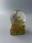 Floral Snow Globe Flower Cart Wagon Design Glass & Resin Base Freestanding — photo 4