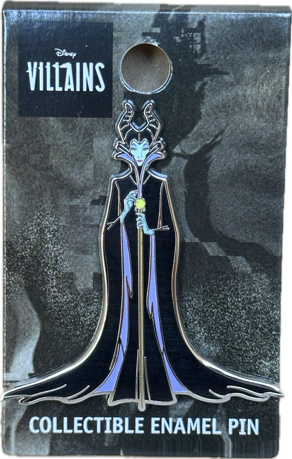 Enamel Pin - Disney - Villian Maleficent Embossed Lapel Pin Badge NEW