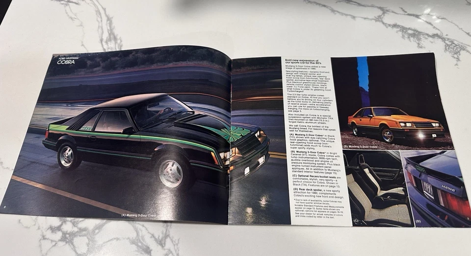 Ford Mustang 1980 / Folleto de ventas Ford "Mejores ideas para los años 80" - De colección Foto 4 de 4
