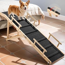 Dog Ramp for Bed w/Side Rails, 64" Long Foldable Pet Ramp for Small Large Dogs