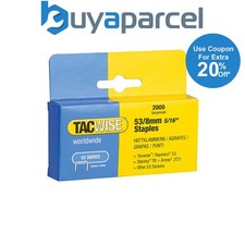Tacwise 0335 53 Series 8mm Staples 2000 Pack - Type JT21 A Z5-53 R153 R353 TR150 0.0028 per staple