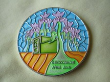 STAINED GLASS FLOWERS Style Geocoin Club April 2006 Gecoin Ammocan Geocache Coin