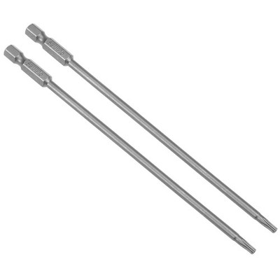 2 STK 1/4 ''Sechskant Schaft 150mm Länge Torx Sicherheit T15 Schraubendreher Bits