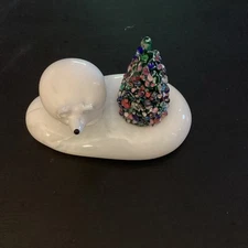 Cape Cod Glass Works Polar Bear And Christmas Tree