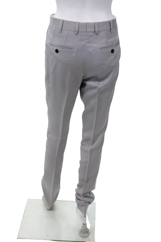 Pantalones de vestir Burberry Prorsum para mujer de lana plisados ajustados grises talla 38 Foto 3 de 4