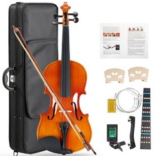Acoustic Violin 4/4 Full Size with Case and Bow Rosin With Case for Xmas Gift/US