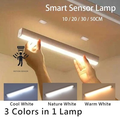 Wireless Motion Sensor LED Cabinet Light USB Rechargeable Magnetic Lamp